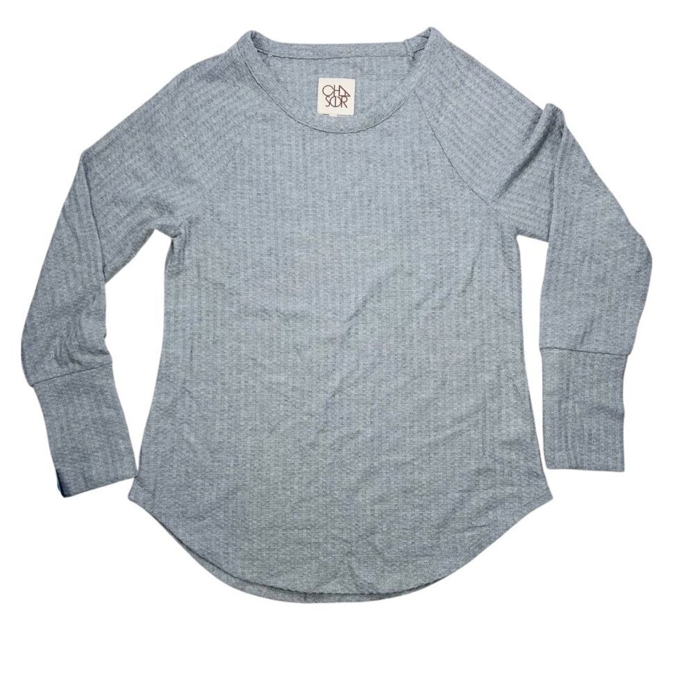 Chaser Medium Women Waffle Knit Long Sleeve Shirt Layer Lightweight